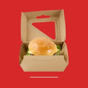 Custom Printed Corrugated Burger Boxes with Window https://packmoq.com PackMOQ Packaging Minimum Order Quantity https://packmoq.com PackMOQ